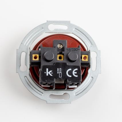 Kliklap - Ρετρό οικιακή πρίζα χωρίς πλαίσιο, 230V, καφέ