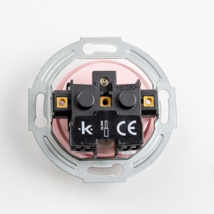 Kliklap - Ρετρό οικιακή πρίζα χωρίς πλαίσιο 230V σε παλ ροζ απόχρωση