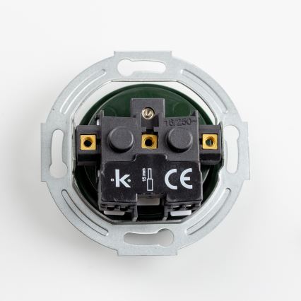 Kliklap - Ρετρό οικιακή πρίζα χωρίς πλαίσιο 230V πράσινη