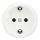 Kliklap - Ρετρό οικιακή πρίζα χωρίς πλαίσιο SCHUKO 230V/16A χιονόλευκη