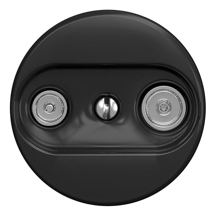 Kliklap - Ρετρό υποδοχή συμμετέχοντα TV+R (διάτρητη) χωρίς πλαίσιο μαύρη