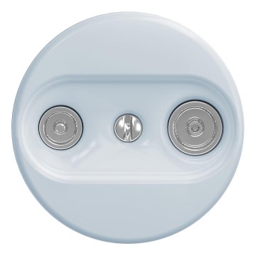 Kliklap - Ρετρό υποδοχή συμμετέχοντα TV+R (διάτρητη) χωρίς πλαίσιο μπλε