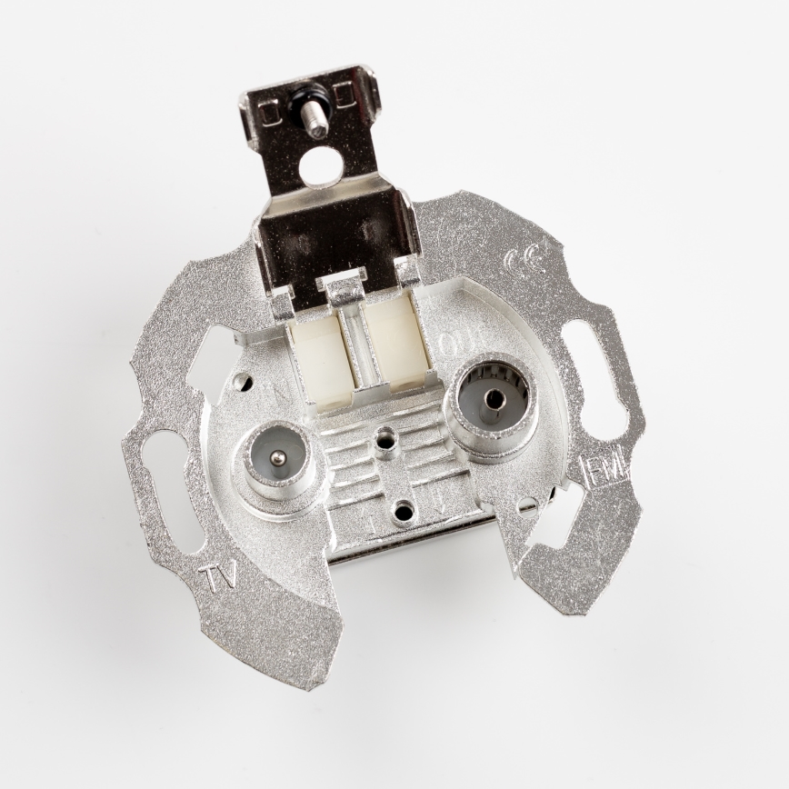 Kliklap - Ρετρό υποδοχή TV+R (διερχόμενη) χωρίς πλαίσιο, λευκή κεραμική