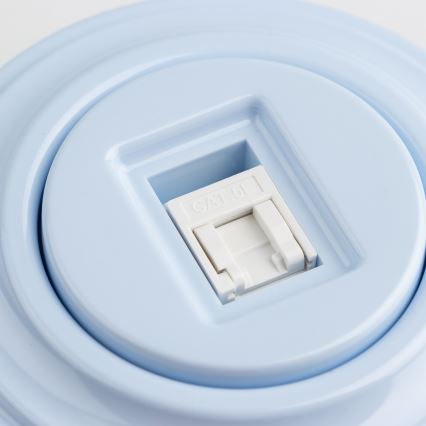 Kliklap - Ρετρό υποδοχή δικτύου με πλαίσιο, σε μπλε απόχρωση