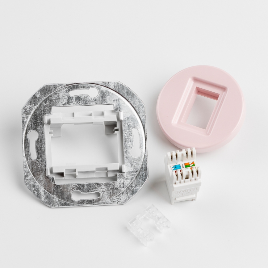 Kliklap - Ρετρό υποδοχή δεδομένων με πλαίσιο σε αντικέ ροζ