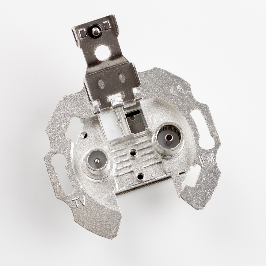 Kliklap - Retro λευκή κεραμική υποδοχή TV+R (τερματική) χωρίς πλαίσιο