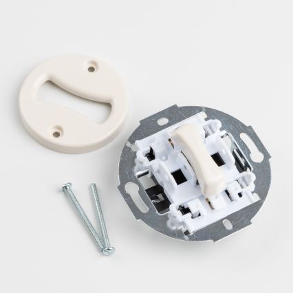 Kliklap - Retro μονοπολικός διακόπτης με πλαίσιο αρ. 1 σε μπεζ