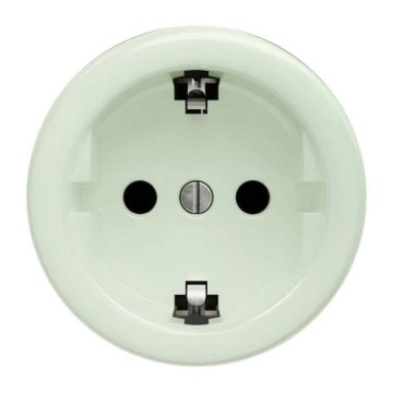 Kliklap - Retro οικιακή πρίζα SCHUKO χωρίς πλαίσιο, 230V/16A, σε απόχρωση μέντας