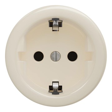 Kliklap - Retro οικιακή πρίζα χωρίς πλαίσιο SCHUKO 230V/16A μπεζ