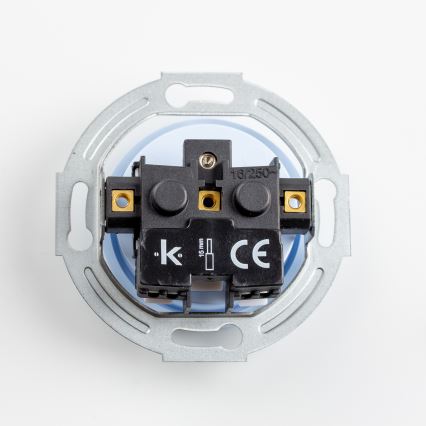 Kliklap - Τριπλή ρετρό οικιακή πρίζα με πλαίσιο, 230V, μπλε