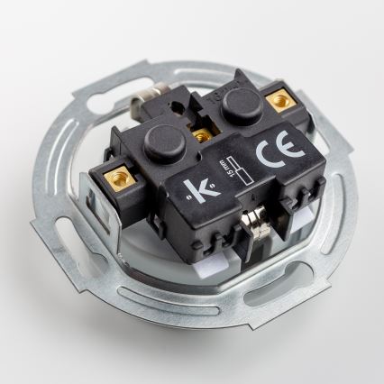 Kliklap - Τριπλή ρετρό οικιακή πρίζα με πλαίσιο SCHUKO 230V, γκρι