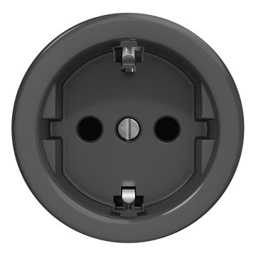 Kliklap - Vintage πρίζα χωρίς πλαίσιο SCHUKO 230V/16A ανθρακί