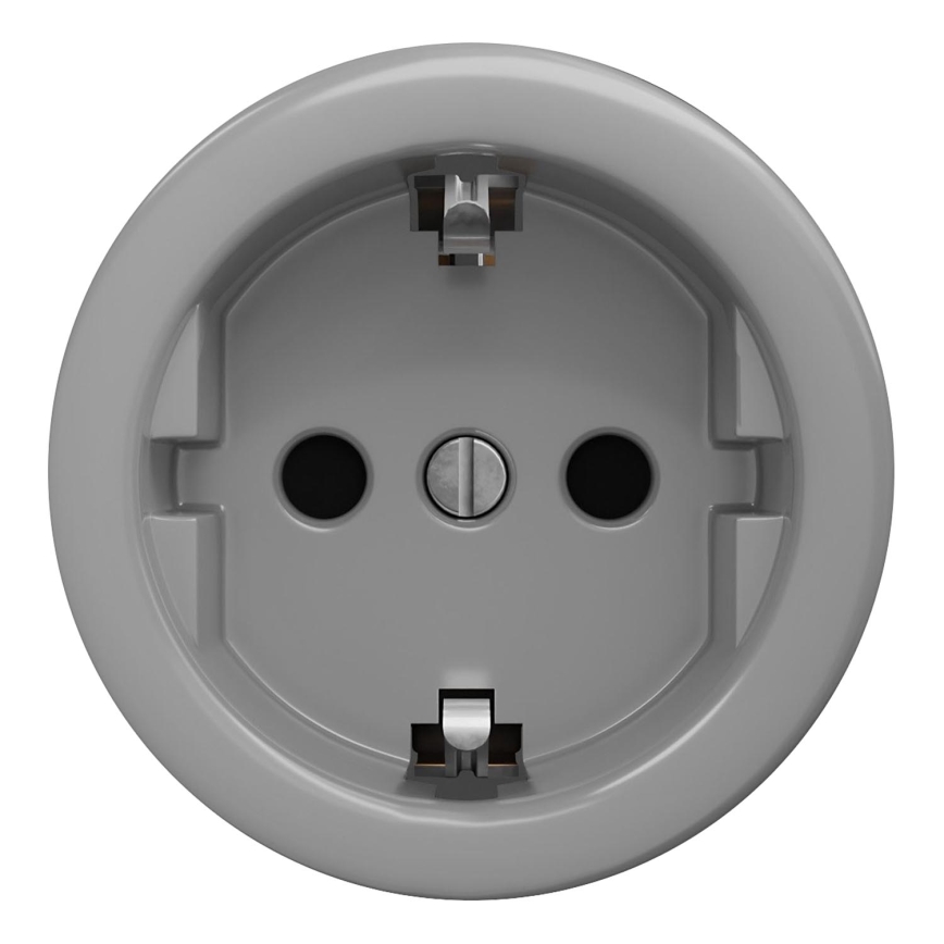 Kliklap - Vintage πρίζα χωρίς πλαίσιο SCHUKO 230V/16A γκρι