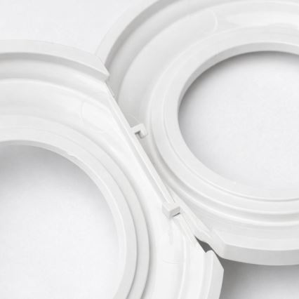 Kliklap - Διπλή ρετρό οικιακή πρίζα με πλαίσιο SCHUKO 230V, χιόνι-λευκή