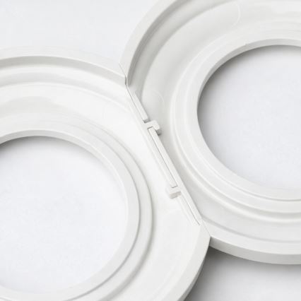 Kliklap - Διπλή ρετρό οικιακή πρίζα με πλαίσιο SCHUKO 230V, χιόνι-λευκή