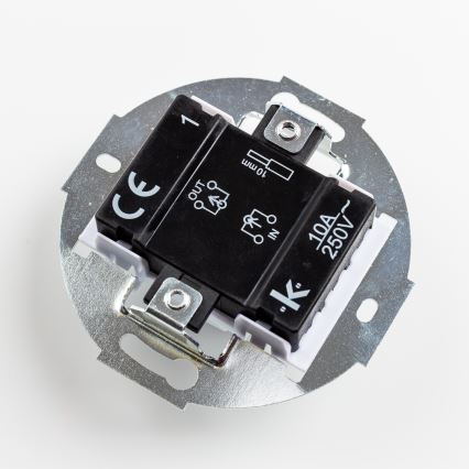 Kliklap - Διπλός ρετρό μονοπολικός διακόπτης με πλαίσιο αρ. 1 μπεζ