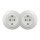 Kliklap - Διπλή ρετρό οικιακή πρίζα με πλαίσιο SCHUKO 230V/16A λευκή