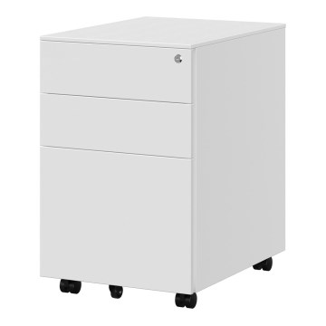Κινητή συρταριέρα γραφείου SECURIO, λευκή