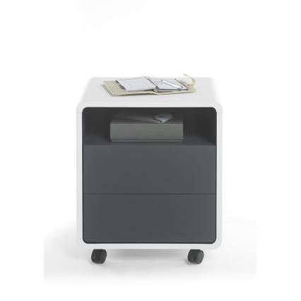 Κινητή συρταριέρα γραφείου TEO λευκή/ανθρακί