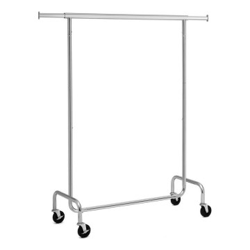Κινητή επιδαπέδια κρεμάστρα JEAN 110/150x160x45 cm ασημί