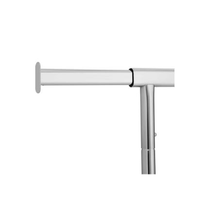Κινητή επιδαπέδια κρεμάστρα JEAN 110/150x160x45 cm ασημί