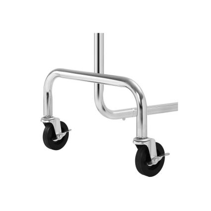 Κινητή επιδαπέδια κρεμάστρα JEAN 110/150x160x45 cm ασημί