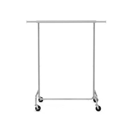 Κινητή επιδαπέδια κρεμάστρα JEAN 110/150x160x45 cm ασημί