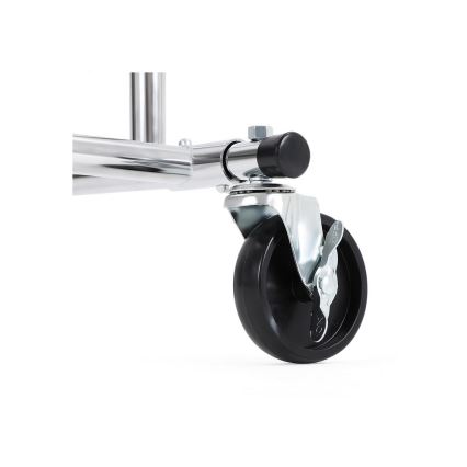 Κινητή επιδαπέδια κρεμάστρα LINEA, ασημί