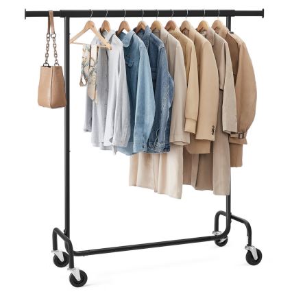 Κινητή επιδαπέδια κρεμάστρα LINEA, μαύρη