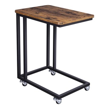 Κινητό βοηθητικό τραπεζάκι ELDUR σε καφέ/μαύρο