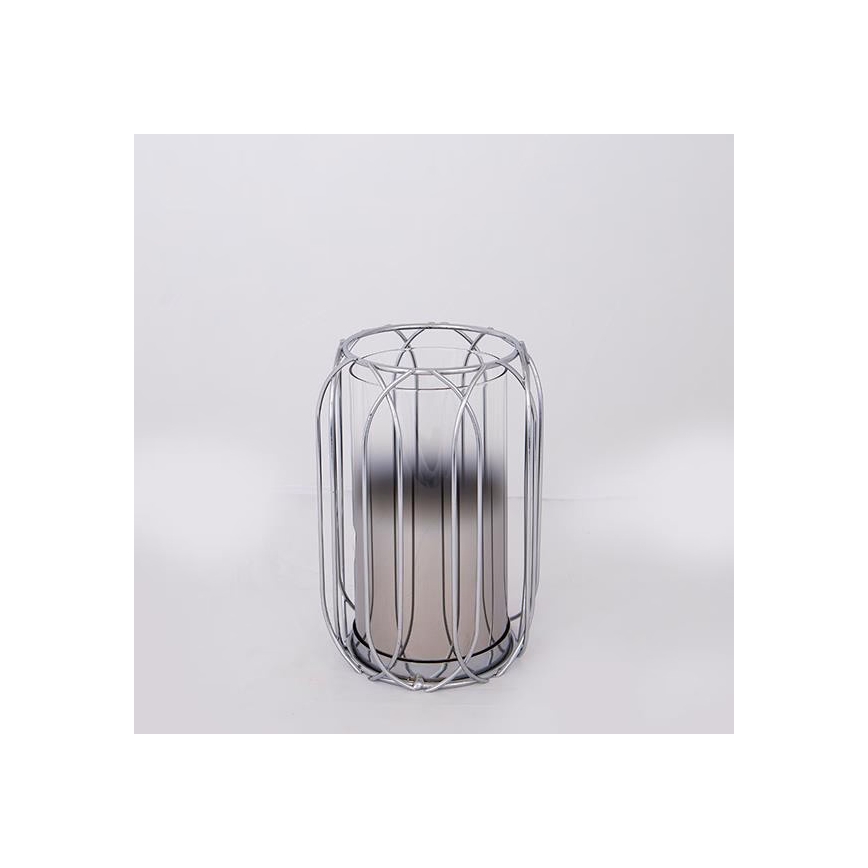 Κηροπήγιο 19,5x13,5 cm ασημένιο