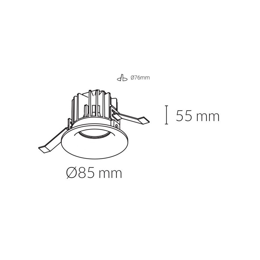 Kohl Lighting - Κρεμαστό φωτιστικό οροφής μπάνιου LED LUXO LED/12W/230V IP65