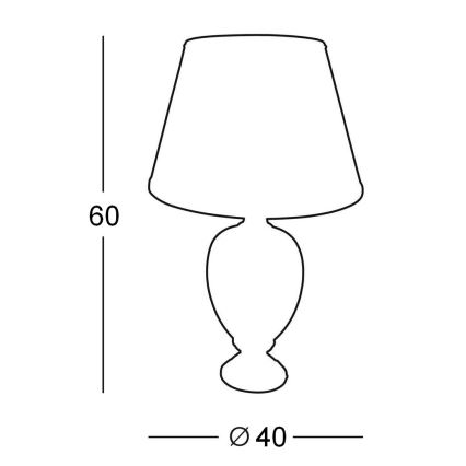 Kolarz 0094.70 - Επιτραπέζια λάμπα DAMASCO 1xE27 / 100W / 230V