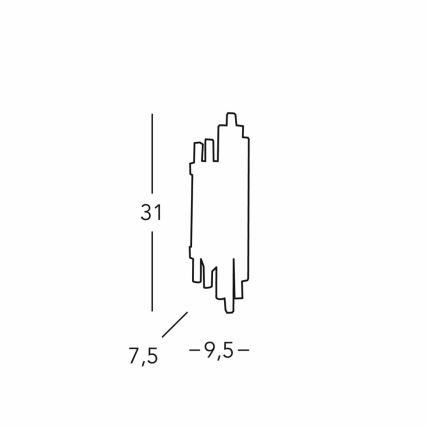 Kolarz 0342.62S.5 - Φωτιστικό τοίχου ONTARIO 2xE14/40W/230V 31 cm γυαλιστερό χρώμιο