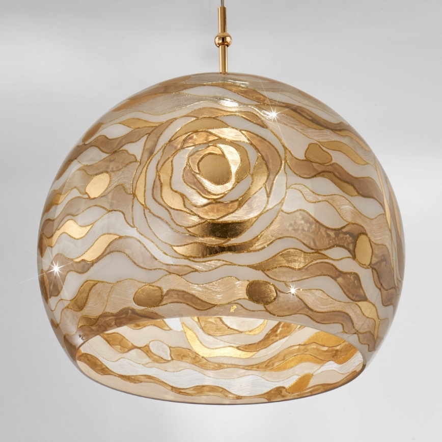 Kolarz 0392.31L.3.Aq.Ch - Κρεμαστό φωτιστικό οροφής LUNA 1xE27/60W/230V 24K χρυσό