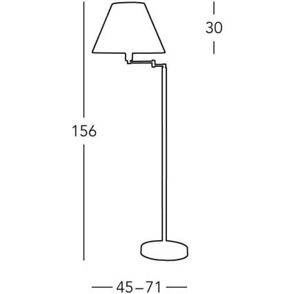 Kolarz 264.41.4 - Επιδαπέδια λάμπα HILTON 1xE27/60W/230V