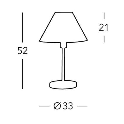 Kolarz 264.70.6 - Επιτραπέζια λάμπα HILTON 1xE27/60W/230V