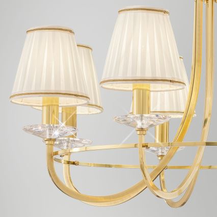 Kolarz 330.85.8C - Κρυστάλλινο φωτιστικό με αλυσίδα IMPERIAL 5xE14/60W/230V σε χρυσό χρώμα