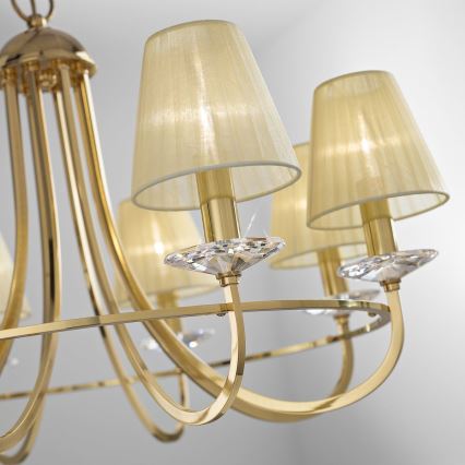 Kolarz 330.88.8C - Κρυστάλλινο πολυέλαιο με αλυσίδα IMPERIAL 8xE14/60W/230V χρυσό