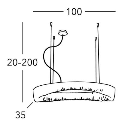 Kolarz 5324.31250 - Κρεμαστό φωτιστικό οροφής CLOUD 12xG9/40W/230V