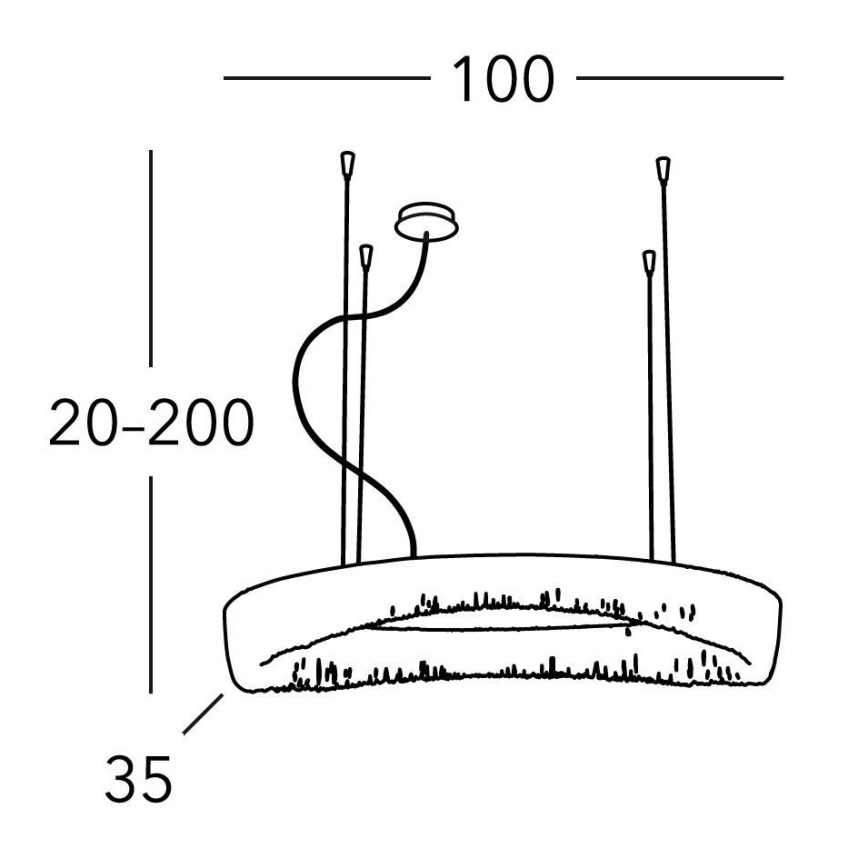 Kolarz 5324.31250 - Κρεμαστό φωτιστικό οροφής CLOUD 12xG9/40W/230V