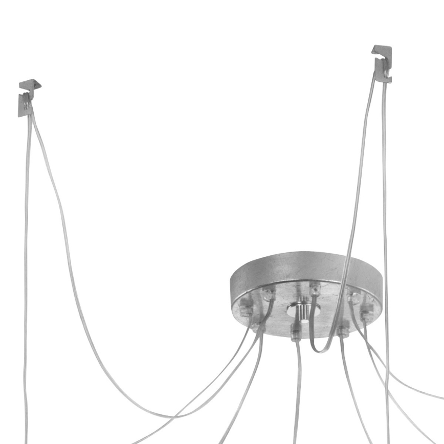 Kolarz 6009.30850 - Κρεμαστό φωτιστικό οροφής RAGGIO 8xE14/25W/230V spider ασημί