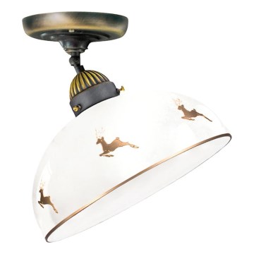 Kolarz 731.10.151 - Επιφανειακό φωτιστικό οροφής NONNA 1xE27/75W/230V Ø 30 εκ. jeleni ροζ χρυσό