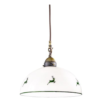 Kolarz 731.30.101 - Κρεμαστό φωτιστικό οροφής NONNA 1xE27/75W/230V διάμετρος 30 cm ελάφι πράσινο
