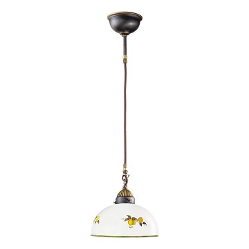 Kolarz 731.30.129 - Κρεμαστό φωτιστικό οροφής NONNA 1xE27/75W/230V διάμετρος 30 cm λεμόνια