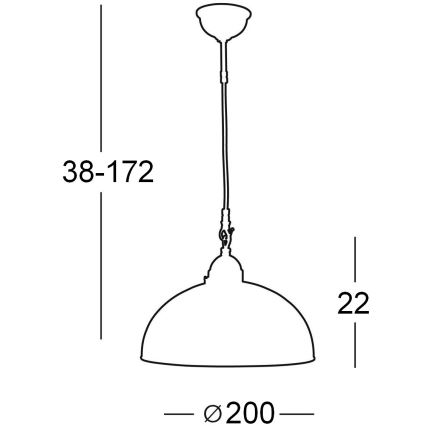 Kolarz 731.30.17 - Πολύφωτο σε σχοινί NONNA 1xE27/75W/230V μπλε