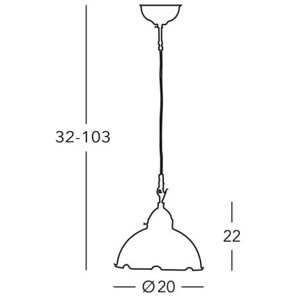 Kolarz 731.30.53 - Πολύφωτο με σύρμα NONNA 1xE27/75W/230V