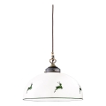 Kolarz 731.32.102 - Κρεμαστό φωτιστικό οροφής NONNA 1xE27/75W/230V διάμετρος 36 cm ελάφι πράσινο