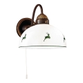 Kolarz 731.61.100 - Λάμπα τοίχου NONNA 1xE27/75W/230V καφέ/ελάφι πράσινο