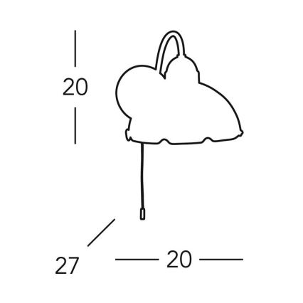 Kolarz 731.61.70 - Φωτιστικό τοίχου NONNA 1xE27/75W/230V